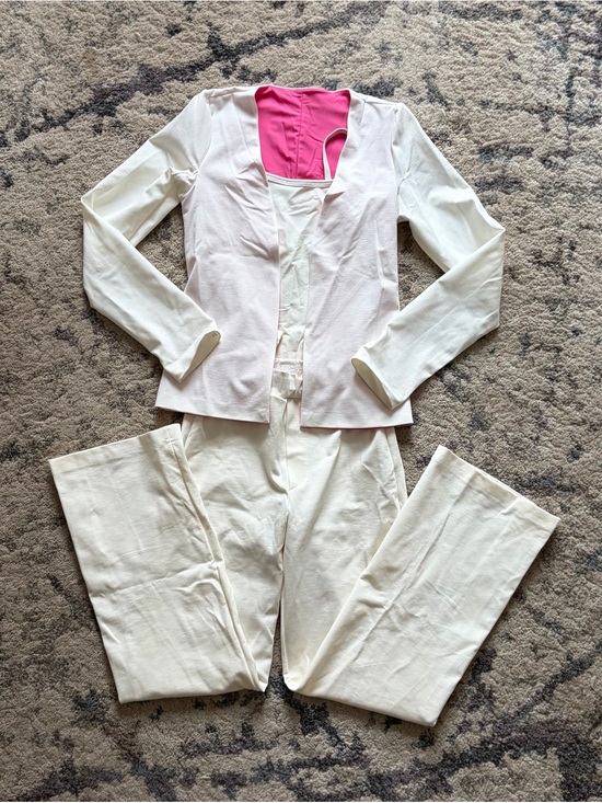Other - Custom On The Dance Floor Boutique Pink and White Suit Blazer Dance Costume